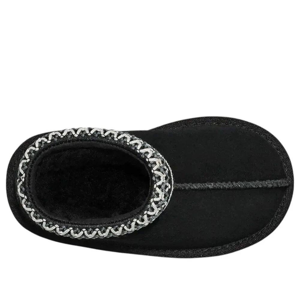 UGG Tasman II 1019066T-BLK Slippers Toddler 11 Black Suede Slip-On Shoes RHS8949
